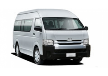 Our Toyota Hiace 12 Seater Vans offer plenty of interior space and are an ideal rental solution for large families, groups travelling together, or sports teams. These vans also have extra head room, so using the entry-and-exit sliding door is safe and easy.